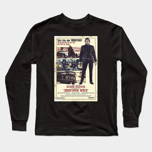 poster John Wick The Golden  Japanese Long Sleeve T-Shirt by juassicpodcast